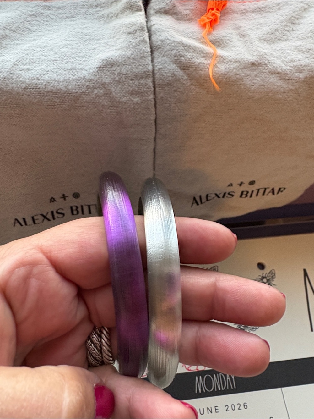 Alexis Bittar set of 2 bangle bracelets.
EUC!